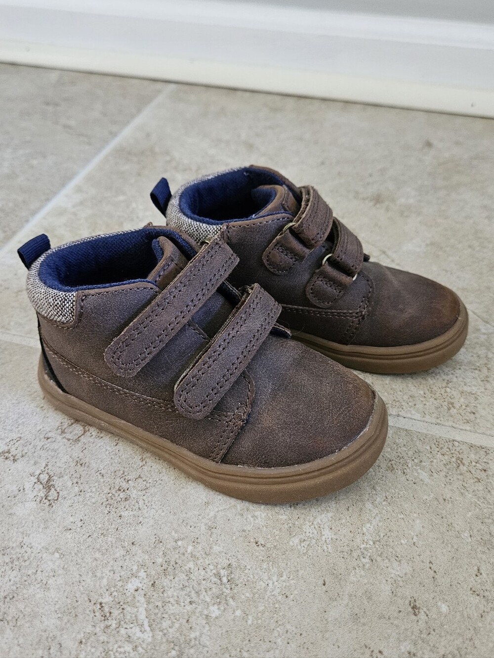 Cat & Jack | Brown Toddler Booties With Velcro Straps